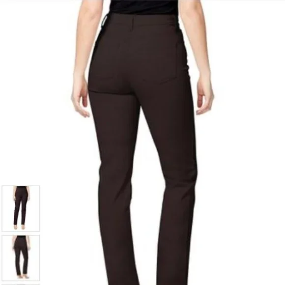 Gloria Vanderbilt Women's Straight Leg Jeans - Coffee Roast Color, Stretch Denim, Size 12 Average Inseam - View #5